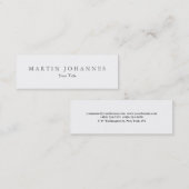 Carte de visite de design professionnel mince et é (Devant / Derrière)