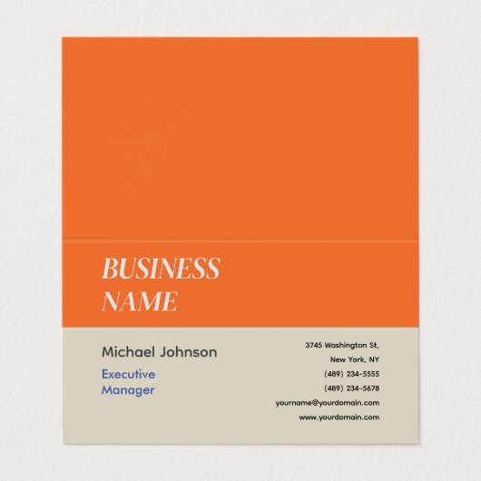 Carte de visite de design professionnel moderne un (Extérieur déplié)