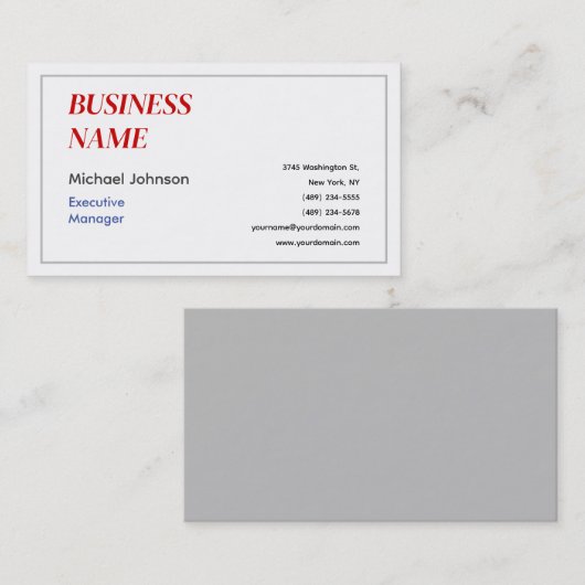 Carte de visite de design professionnel moderne un (Devant / Derrière)