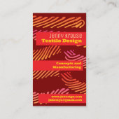 Carte de visite de design textile (Dos)