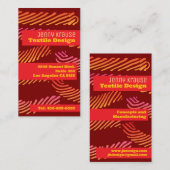 Carte de visite de design textile (Devant / Derrière)