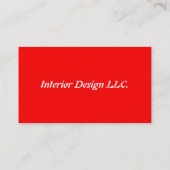 carte de visite de designer (Dos)