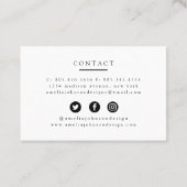 Carte de visite de designer d'intérieur (Dos)