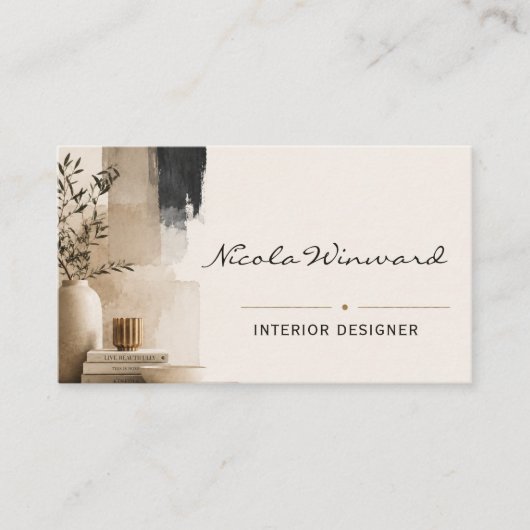 Carte de visite de designer d'intérieur (Devant)