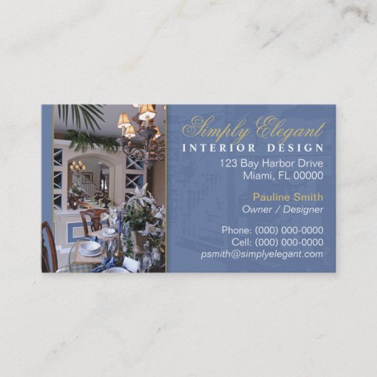 Carte de visite de designer d'intérieur (Devant)