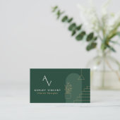 Carte de visite de designer d'intérieur de luxe ve (Debout devant)