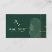 Carte de visite de designer d'intérieur de luxe ve (Devant)