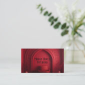 Carte de visite de designer d'intérieur rouge (Debout devant)