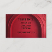 Carte de visite de designer d'intérieur rouge (Dos)