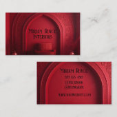 Carte de visite de designer d'intérieur rouge (Devant / Derrière)