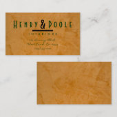 Carte de visite de designer d'intérieur rustique (Devant / Derrière)