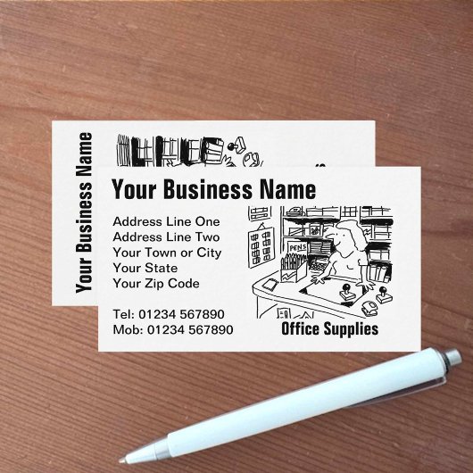 Carte de visite de dessin animé de papeterie & fou
