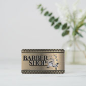 carte de visite de dessin de barbier (Debout devant)