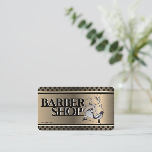 carte de visite de dessin de barbier (Debout devant)