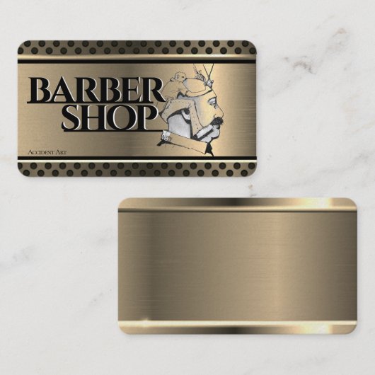 carte de visite de dessin de barbier (Devant / Derrière)