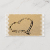 Carte de visite de dessin de coeur d'amour (Dos)