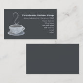 Carte de visite De Dessin De La Coupe Du Café (Devant / Derrière)