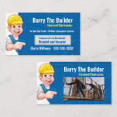 Carte de visite de dessin de l'entrepreneur (Devant / Derrière)