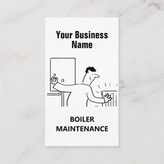 Carte de visite de dessin de maintenance de chaudi (Dos)