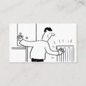 Carte de visite de dessin de maintenance de chaudi (Dos)