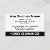 Carte de visite de dessin des autorisations de la  (Devant)