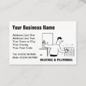 Carte de visite de dessin des services de chauffag (Devant)