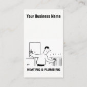 Carte de visite de dessin des services de chauffag (Dos)