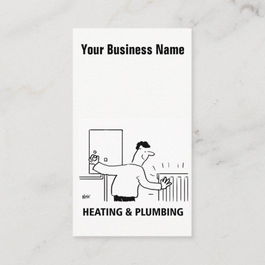 Carte de visite de dessin des services de chauffag (Dos)