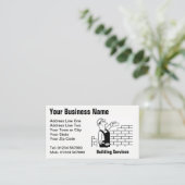 Carte de visite de dessin des services de construc (Debout devant)