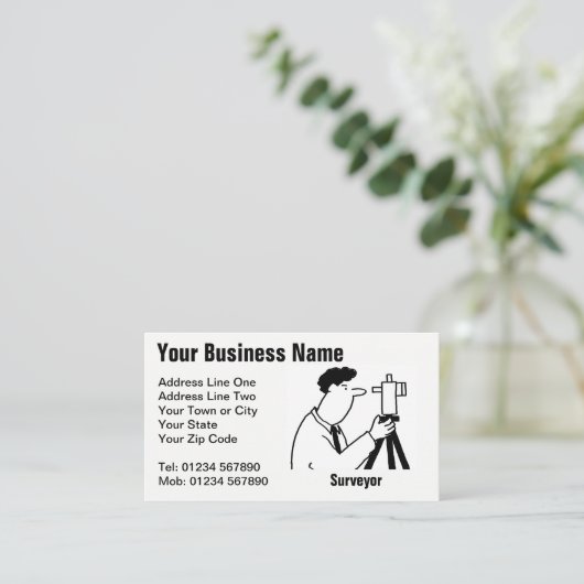 Carte de visite de dessin des services de l'enquêt (Debout devant)