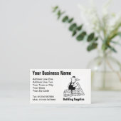 Carte de visite de dessin Fournitures de construct (Debout devant)