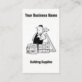 Carte de visite de dessin Fournitures de construct (Dos)