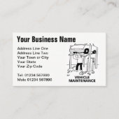 Carte de visite de dessin pour l'entretien des voi (Devant)