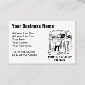 Carte de visite de dessin pour pneus et raccords d (Devant)