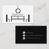 Carte de visite de dessinateur d'intérieurs (Devant / Derrière)