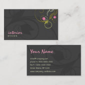 Carte de visite de dessinateur d'intérieurs (Devant / Derrière)