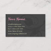 Carte de visite de dessinateur d'intérieurs (Dos)