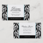 Carte de visite de dessinateur d'intérieurs (Devant / Derrière)