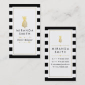 Carte de visite de dessinateur d'intérieurs - (Devant / Derrière)