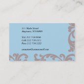 Carte de visite de dessinateur d'intérieurs (Dos)