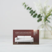 Carte de visite de dessinateur d'intérieurs (Debout devant)