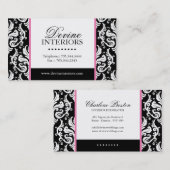 Carte de visite de dessinateur d'intérieurs (Devant / Derrière)