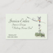 Carte de visite de dessinateur d'intérieurs (Dos)