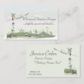 Carte de visite de dessinateur d'intérieurs (Devant / Derrière)