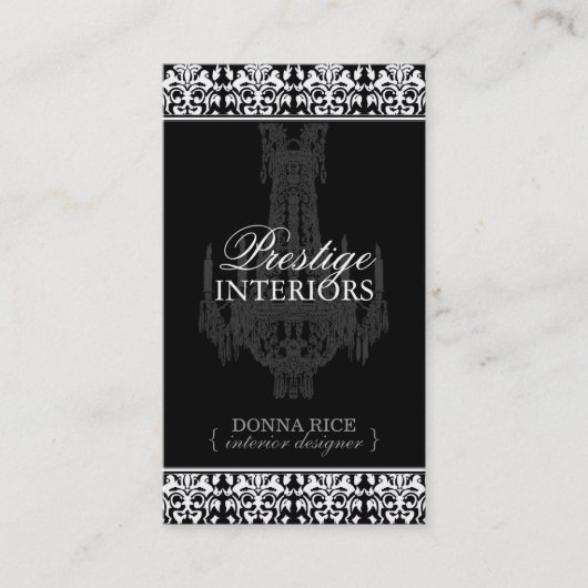 Carte de visite de dessinateur d'intérieurs (Devant)