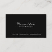 Carte de visite de dessinateur d'intérieurs (Dos)