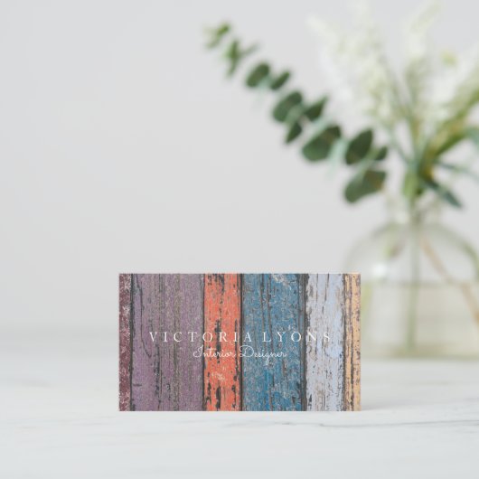 Carte de visite de dessinateur d'intérieurs (Debout devant)