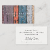 Carte de visite de dessinateur d'intérieurs (Devant / Derrière)