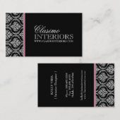 Carte de visite de dessinateur d'intérieurs (Devant / Derrière)