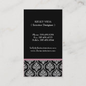 Carte de visite de dessinateur d'intérieurs (Dos)